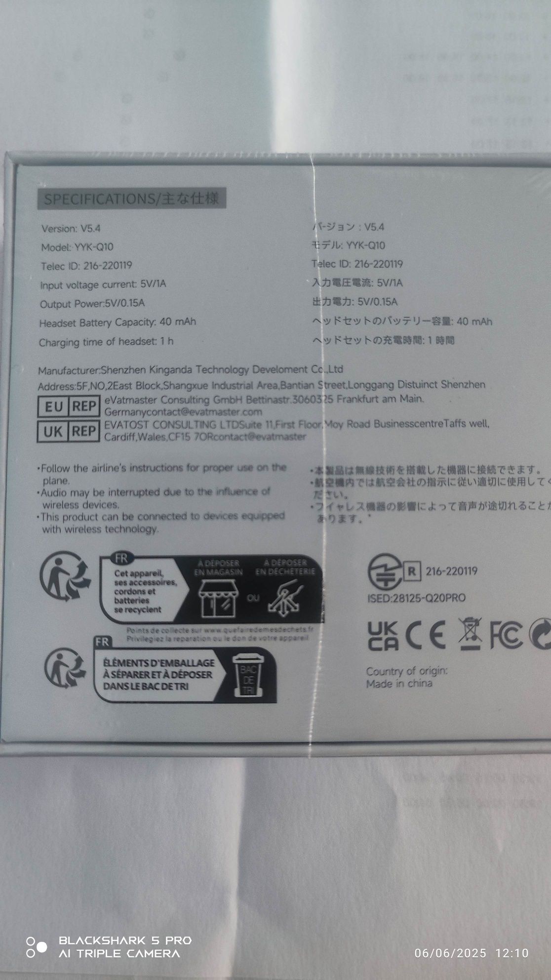 Fones bluetooth 5.4