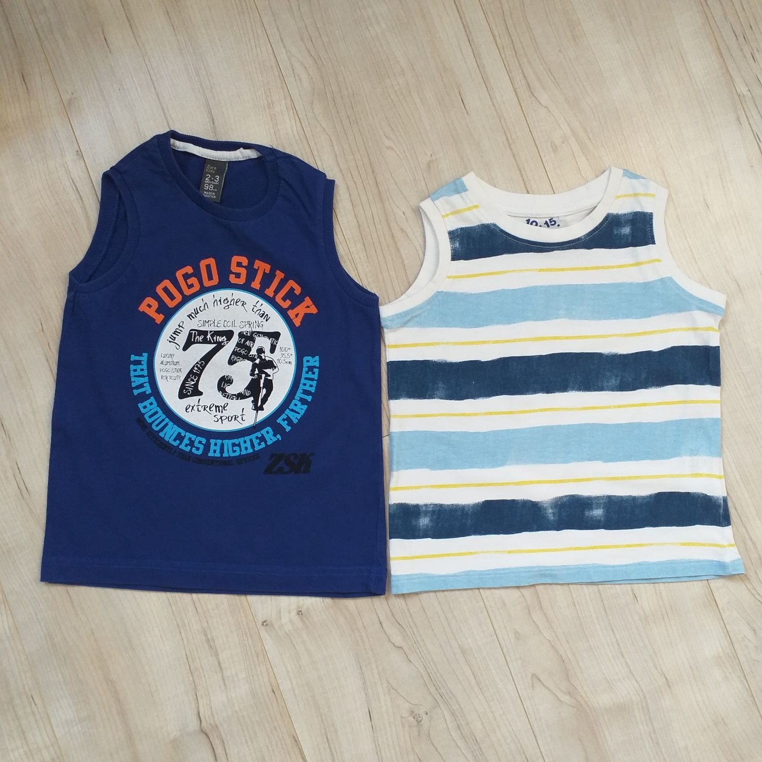 Koszulki bez rękawków, 5-10-15 i Zara Kids, rozmiar 98, 2-3 lata