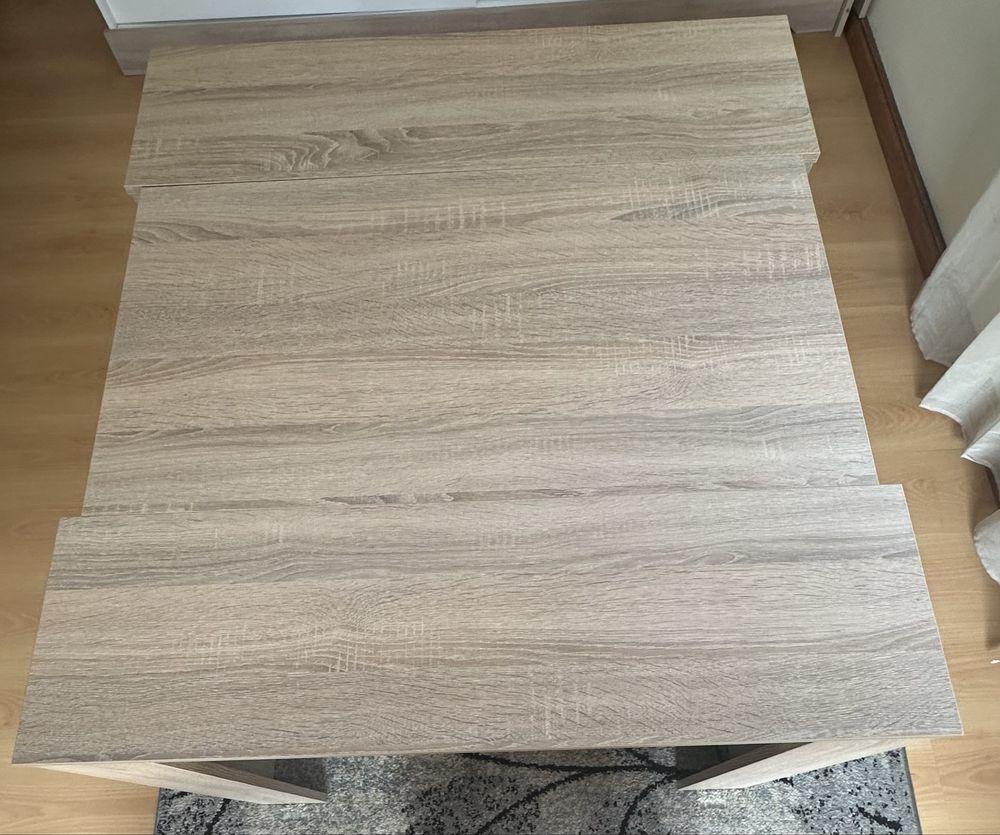 Mesa de Jantar Extensível em MDF – Cor Carvalho
