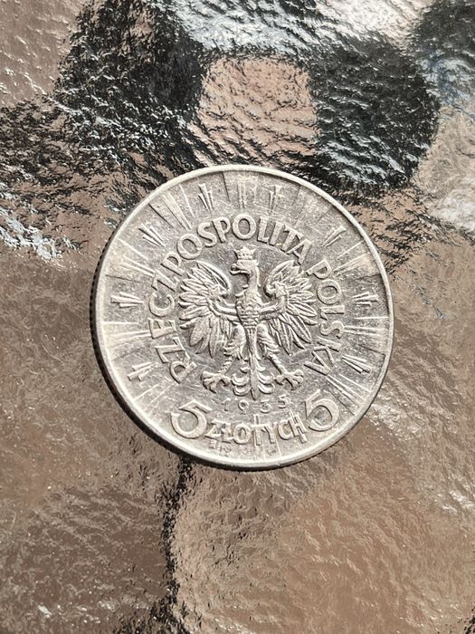5zł Piłsudski z 1935r, bardzo ładny stan, srebrna moneta IIRP