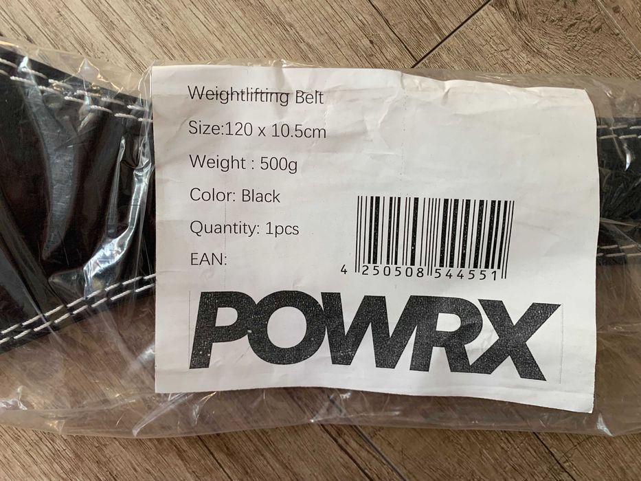 Pas kulturystyczny POWRX do ćwiczeń treningowy siłownia skórzany NOWY