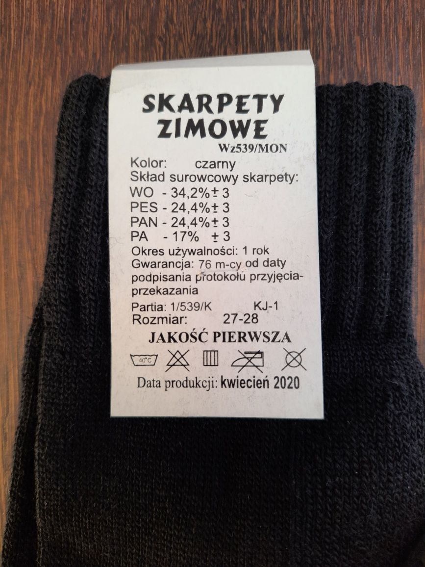 Skarpety zimowe 539/MON