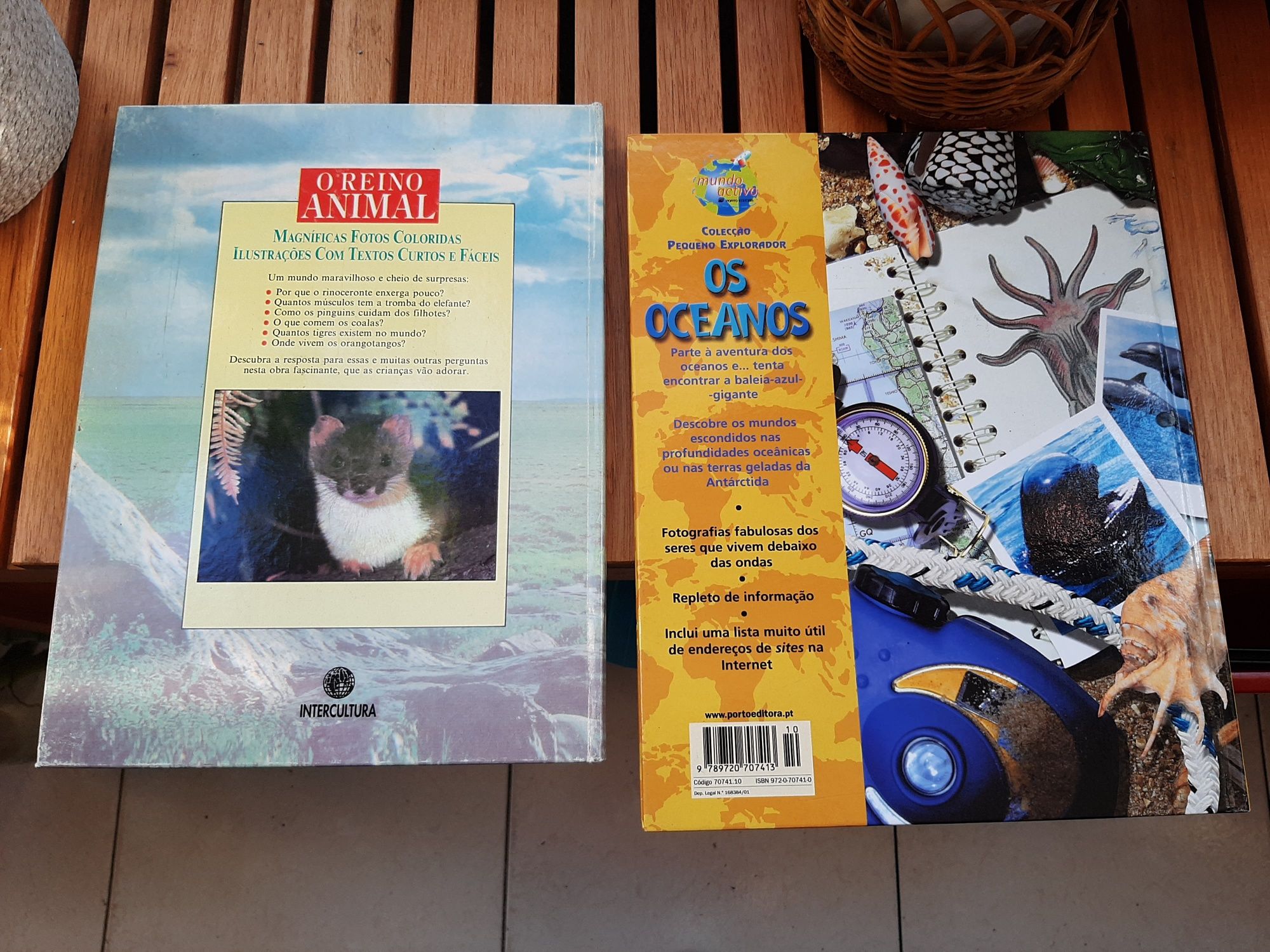 Livros educativo reino animal e oceanos