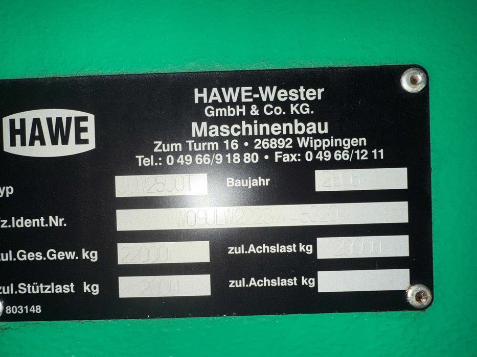 Przyczepa przeladowcza Hawe ULW 2500T polecam!