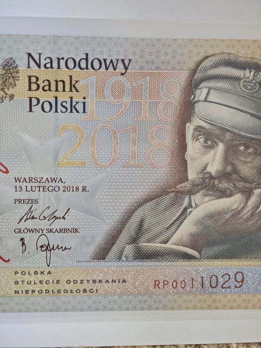 Banknot 20zł - Józef Piłsudski - 2018r. NBP