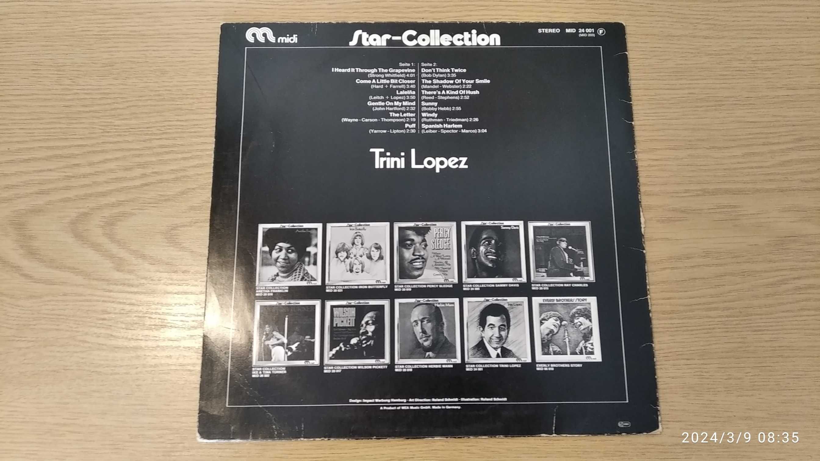 Winyl Trini Lopez Star Collection Midi VG-