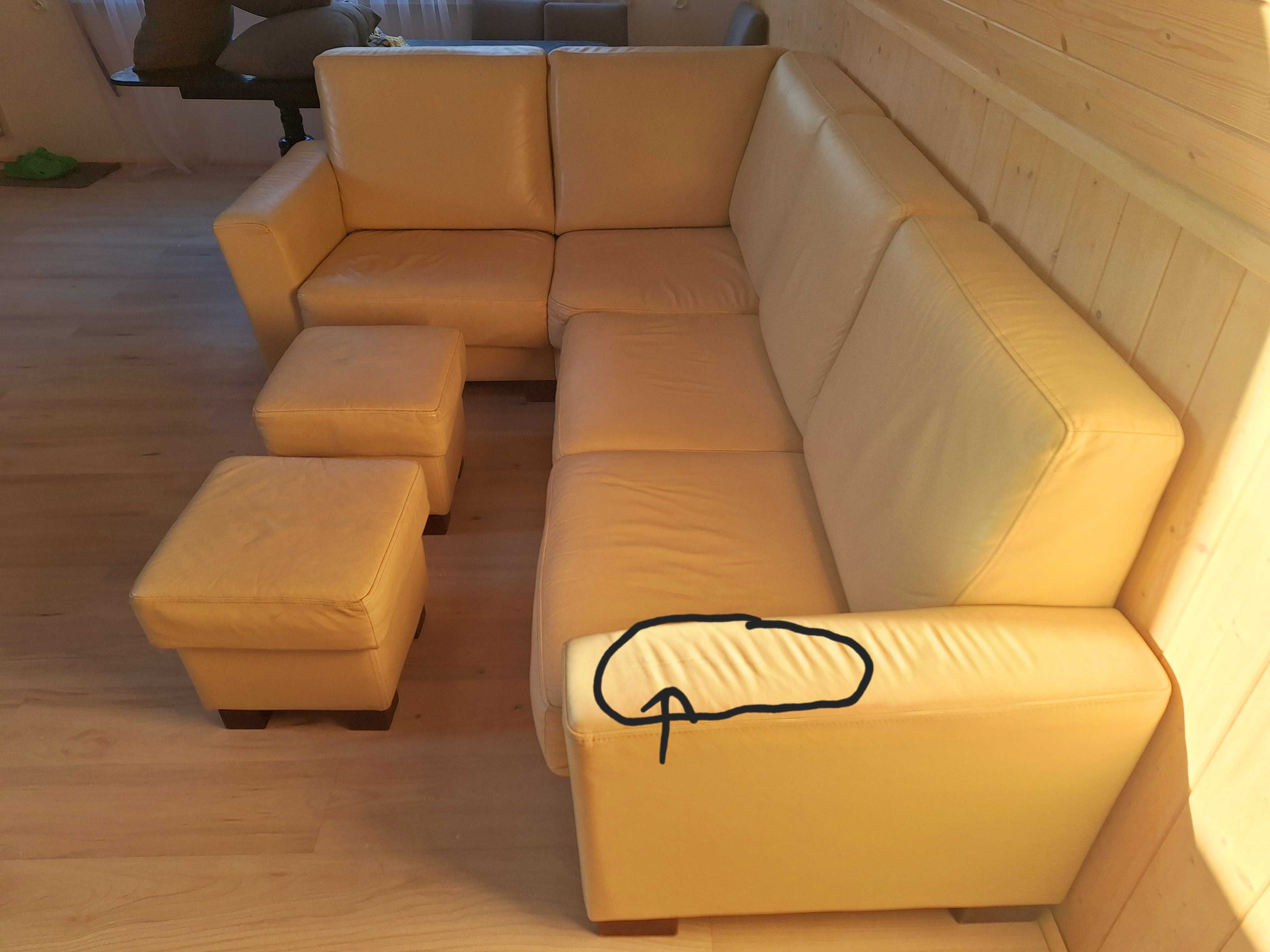 Sofa skórzana nierozkładana