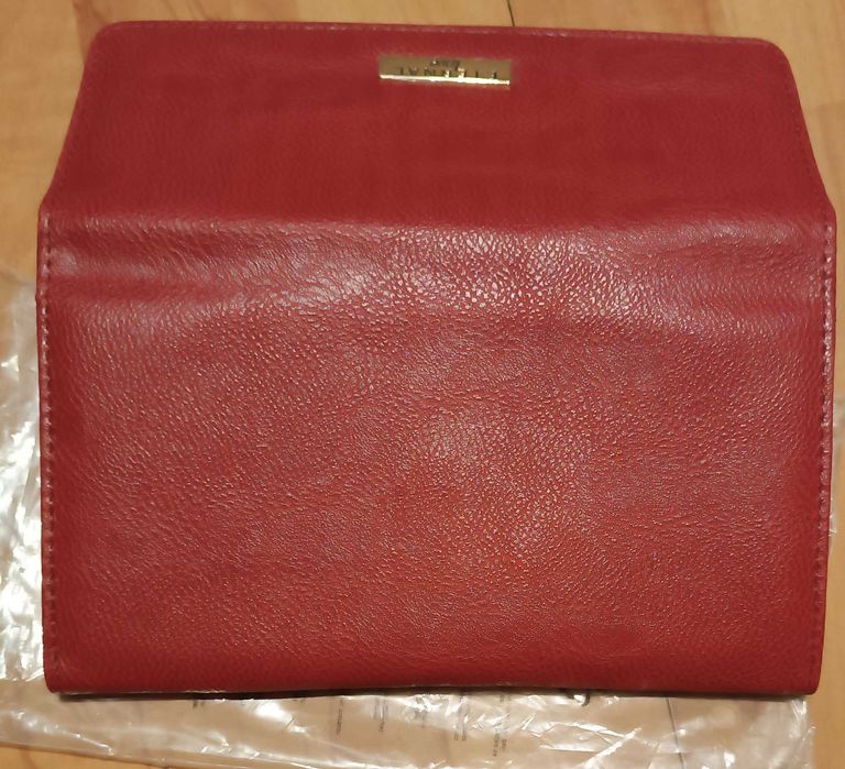 Nowy bordowy portfel damski ETERNAL love 20 x 11,5 cm