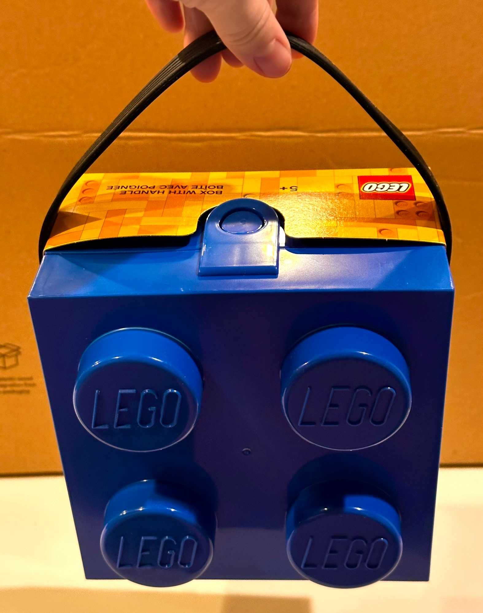 oryginalne LEGO - Pudełko, walizeczka z uchwytem – niebieskie - NOWE