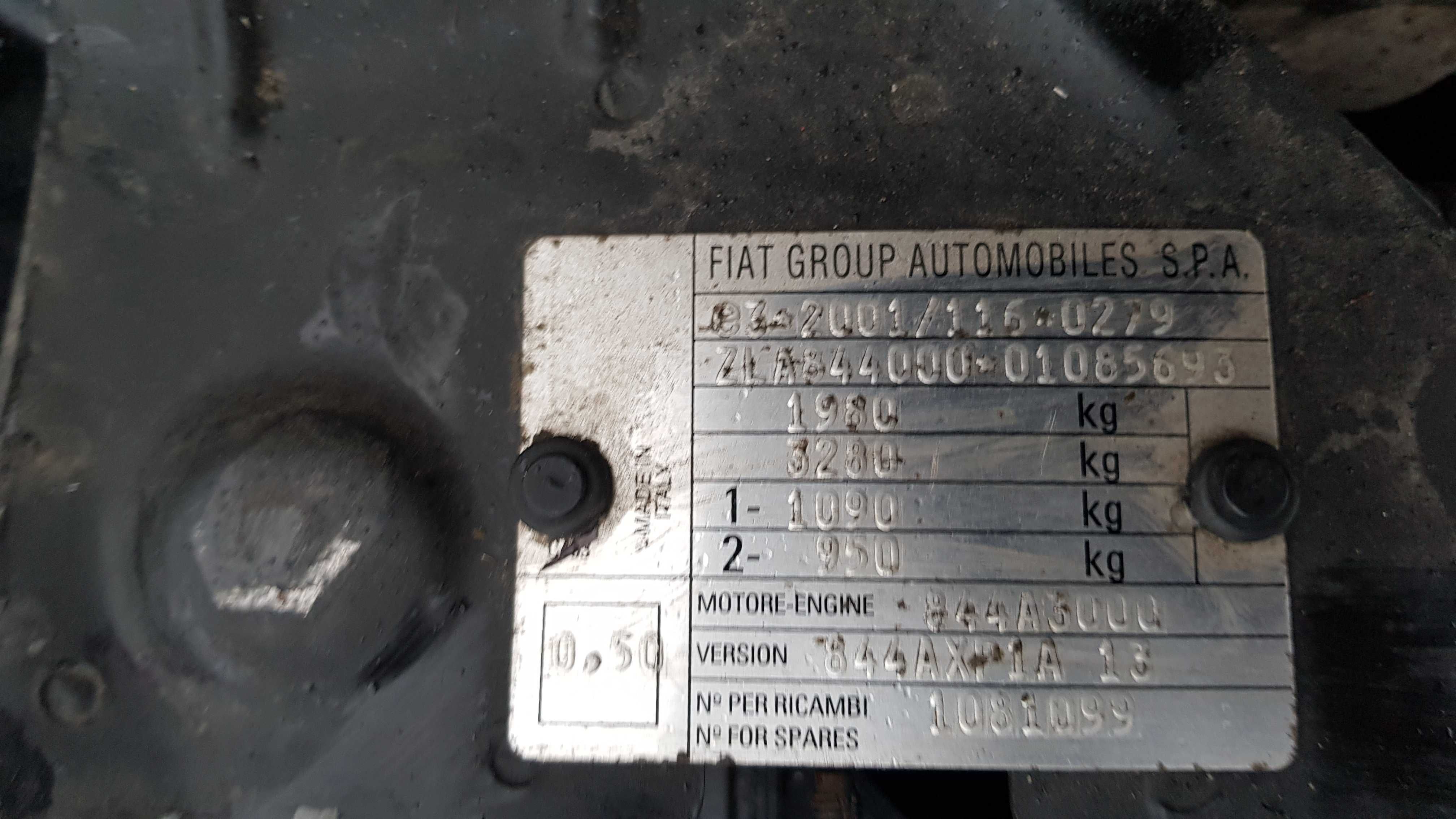Fiat Punto Doblo Lancia Silnik 1.6 M JET 844A3000 do odpalenia w aucie