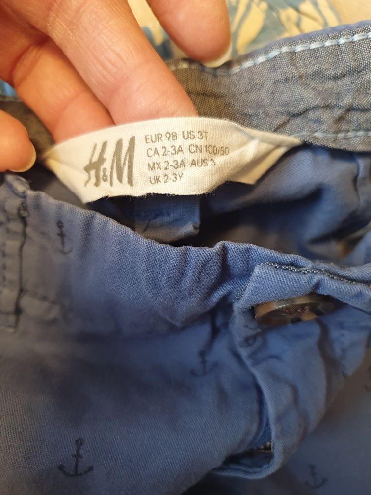 Spodenki chłopięce r.98 H&M+gratis