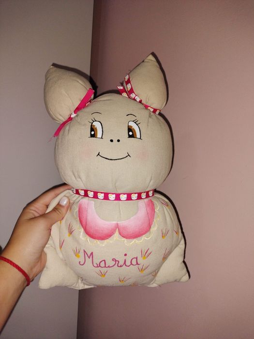 Boneca artesanal personalizada com "Maria"
