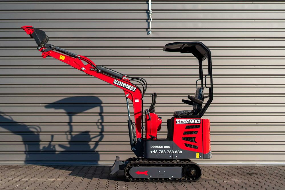 Minikoparka KINGWAY DODGER 900 z ramieniem skrętnym