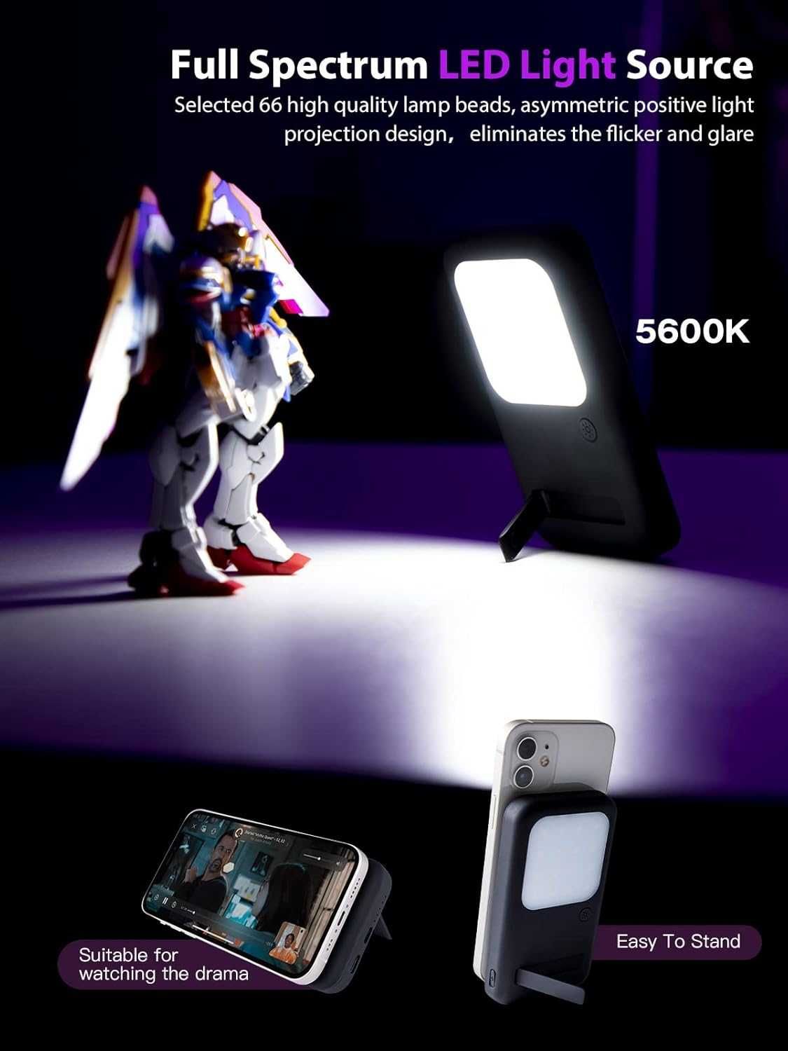 Moman MC1 Powerbank magsafe 5000mAh 15W iPhone 16/15/14/13/12 latarka