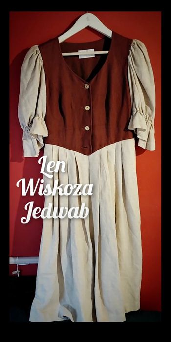 Suknia etno folk rekonstrukcja