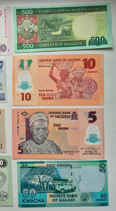 Набір банкнот Африки 1990 - 2000 років 12 бон без повторів UNC