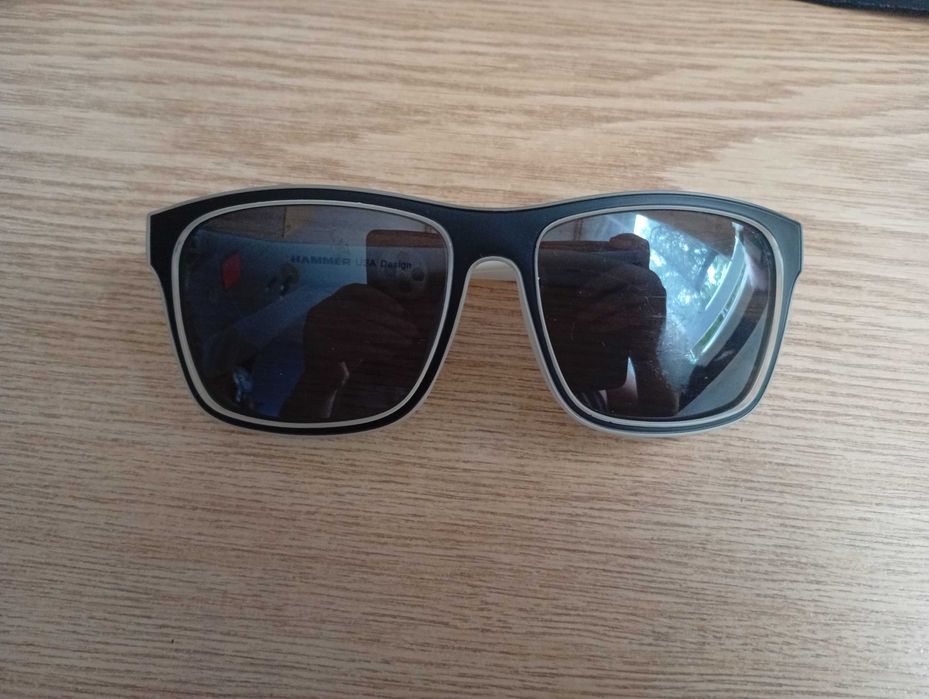 Okulary przeciwsłoneczne 2 białe-czarne