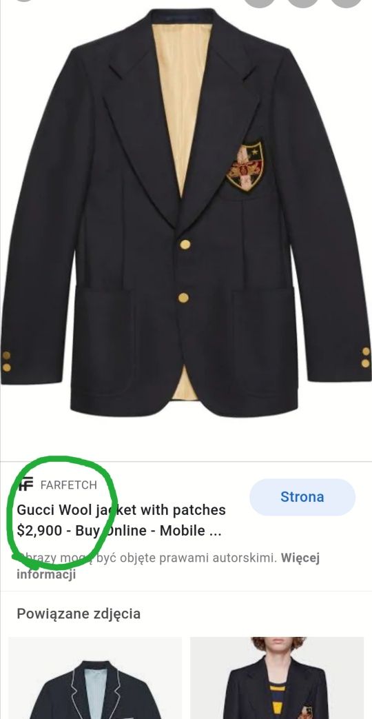 Marynarka Gucci dres chateau Marmont hollywood jacket