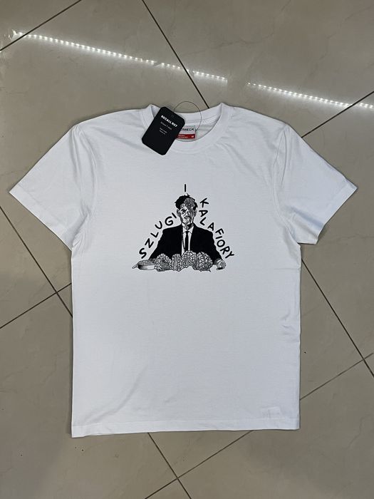 Biała koszulka t-shirt custom Taco Hemingway Szlugi i Kalafiory