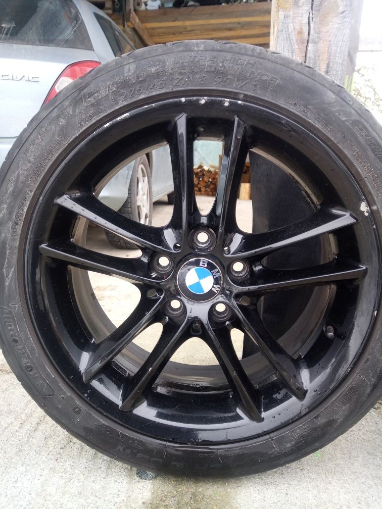 4x Koła alufelgi czarne r18 BMW e46/e39 BBS oryginalne z oponami letni