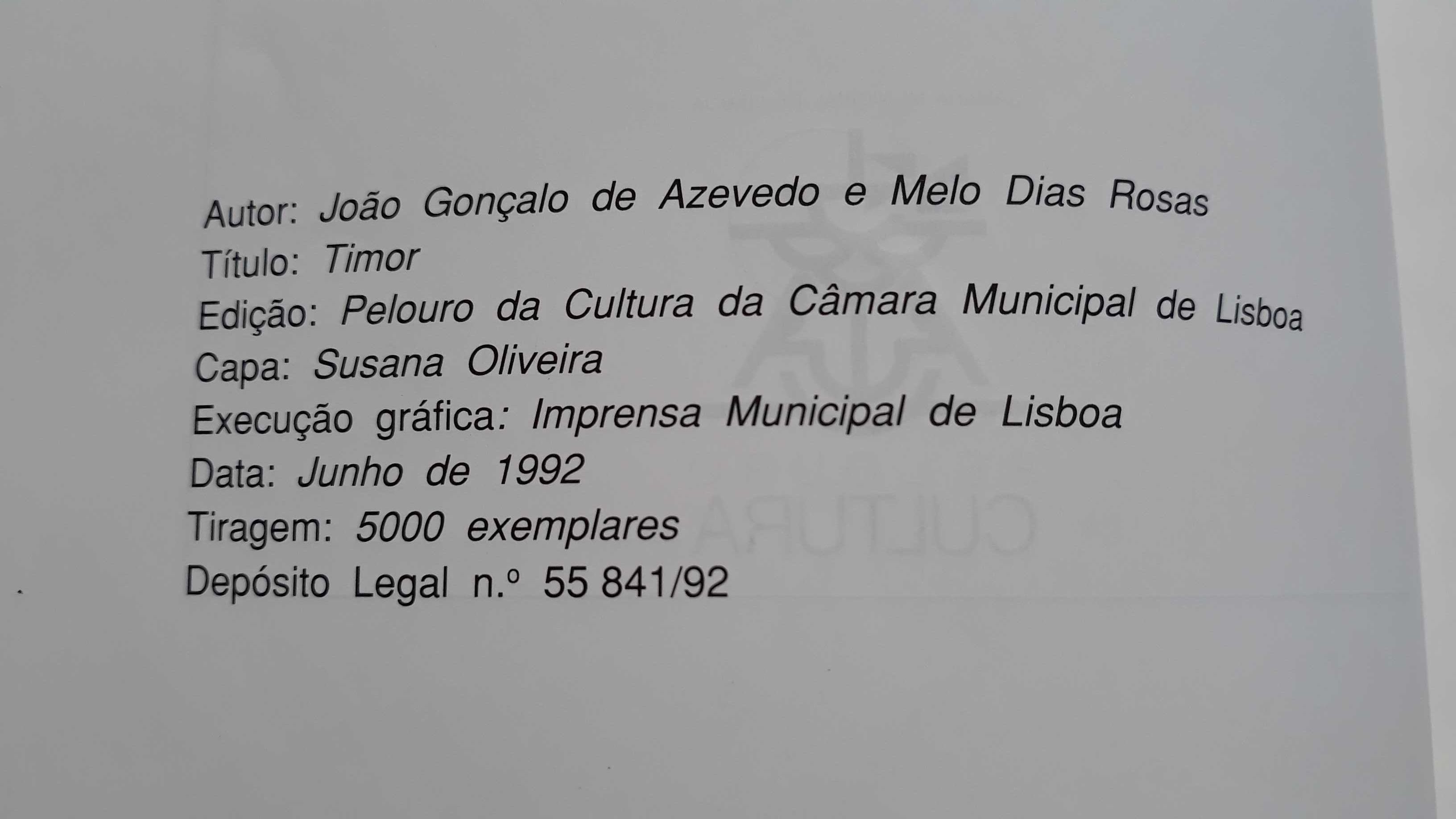 João Gonçalo de Azevedo e Melo Dias Rosa - Timor - portes incluidos
