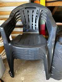 Krzesła ogrodowe balkonowe na taras granatowe 4 szt