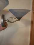 Lampa stojaca z dwoma kinkietami