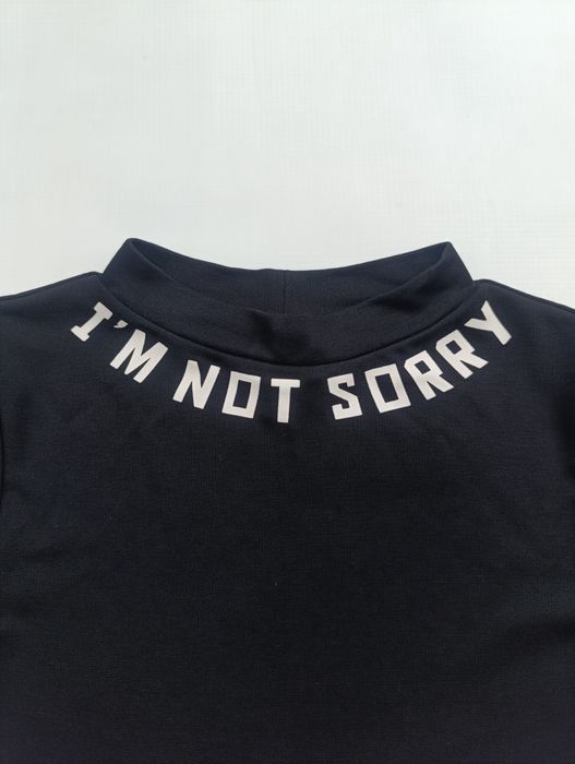 Czarny t-shirt H&M XS damski półgolf krótki