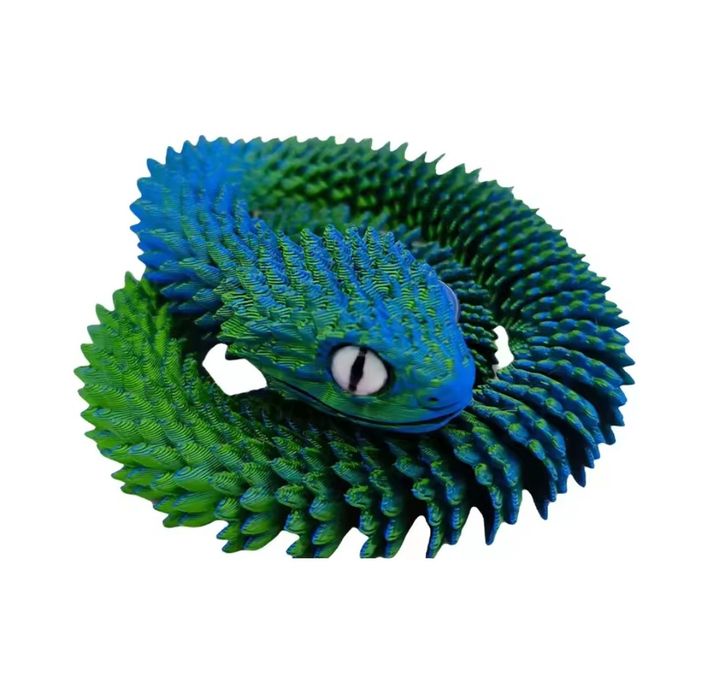 Змея, змія, рухома, подвижная 3D печать