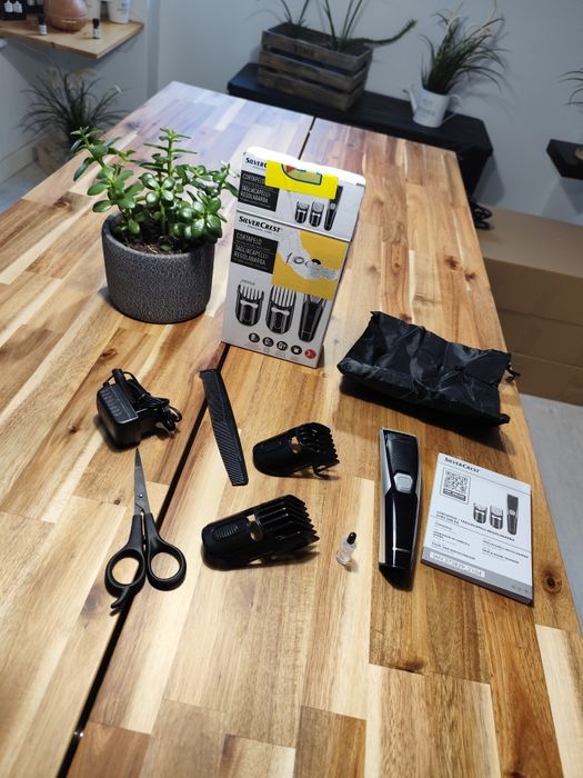Kit máquina corta cabelo bateria nova