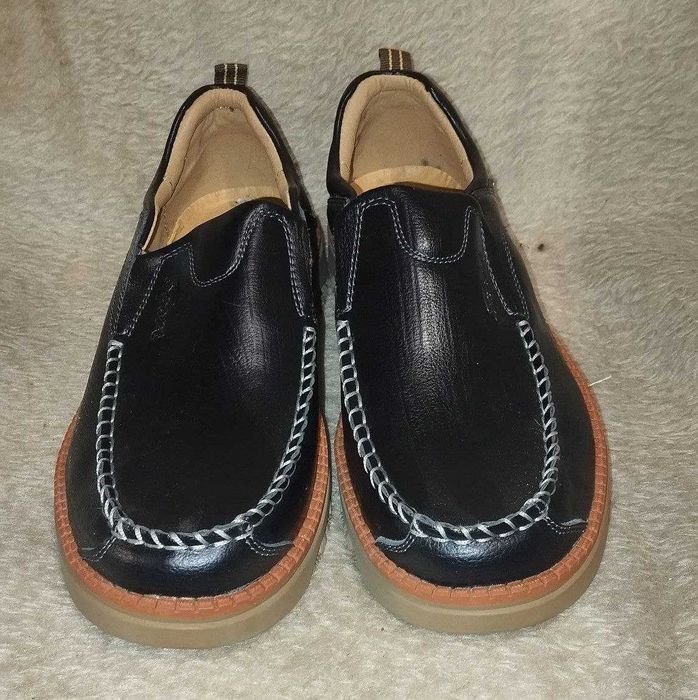 Чоловічі лофери/туфлі, шкіряні, 42 розмір Huwai Surgut sport чорні