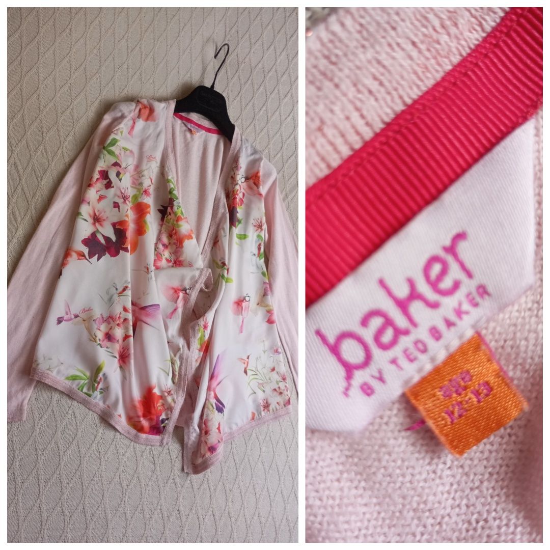 Ted Baker 12-13L markowy kardigan kwiaty elegancki