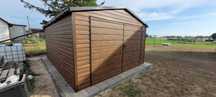 Garaż blaszany sprzedam4x5 drewnopodobny premium profil zamknięty