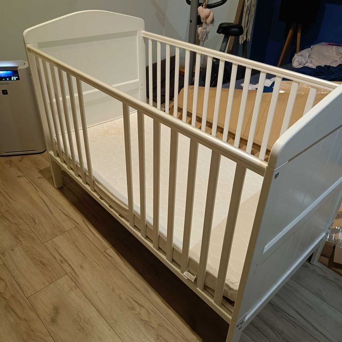 Łóżeczko dziecięce drewniane 140x70 białe Poznań Rataje