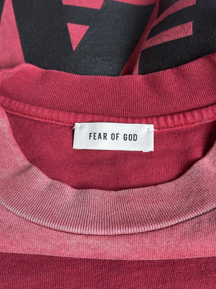 Fear of God Relaxed "Fear is Gone" Tee 'Red/Black' (SS25)