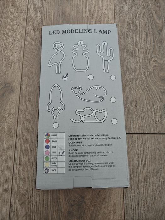 Neon LED flaming różowy