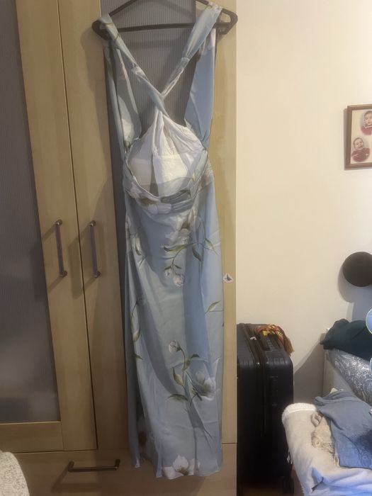 Vestido longo com flores