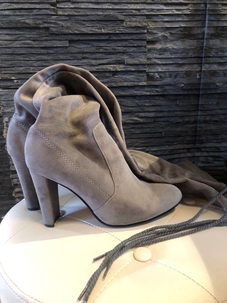 Stuart Weitzman szare długie kozaki rozmiar 37