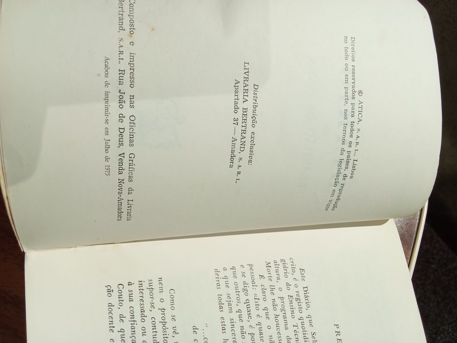 Diário II - Sebastião da Gama-5 edição-Atica-10E-Peça antiga3EDesde2E