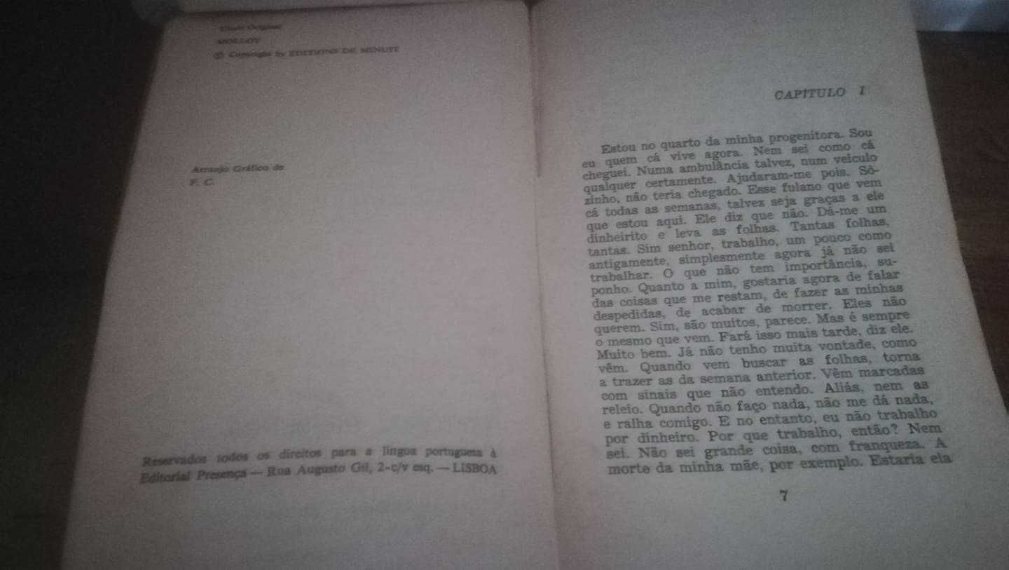 Molloy - Samuel Beckett (Prémio Novel da Literatura)