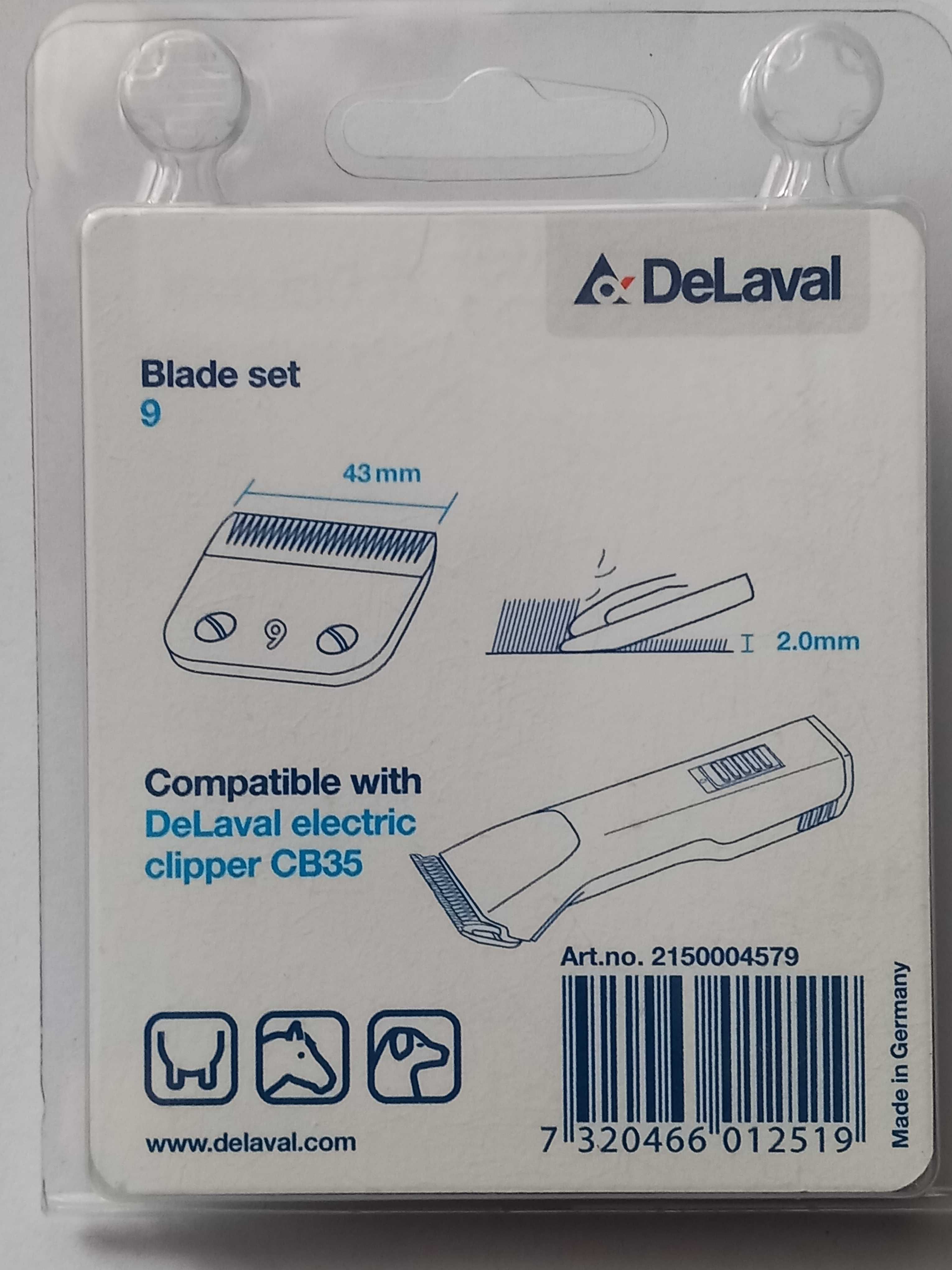 Ostrze DeLaval Blade set 9 do skracania sierści na długość 2,0mm