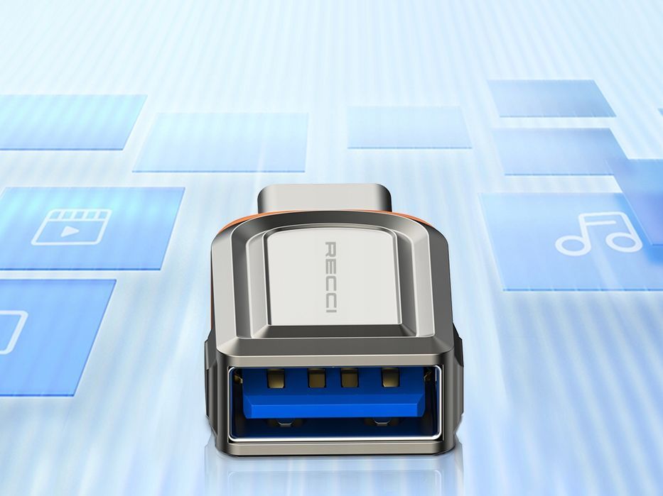 Adapter Przejściówka Usb-C Typ C Na Usb Do Telefonu Otg Usb 3.0 Recci
