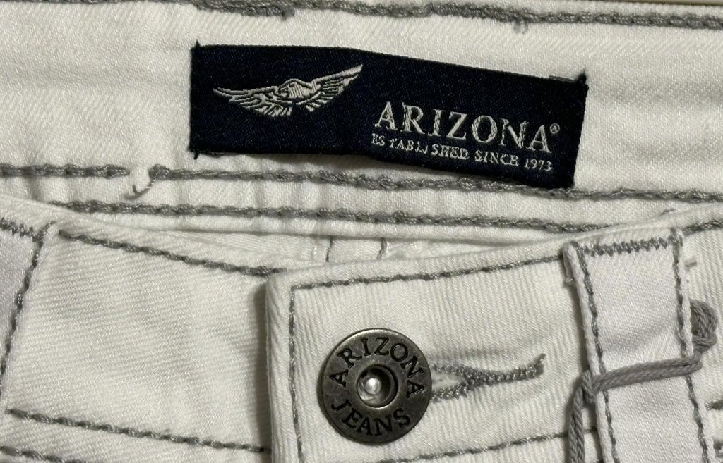 Arizona nowe białe spodnie r. 34 bawełna typu bootcut