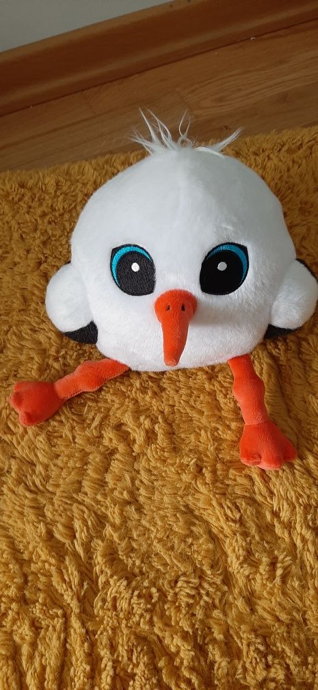 Maskotka bocian stan nowy 15 cm