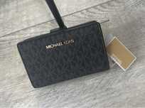 Nowy portfel damski Michael Kors Bifold black monogram