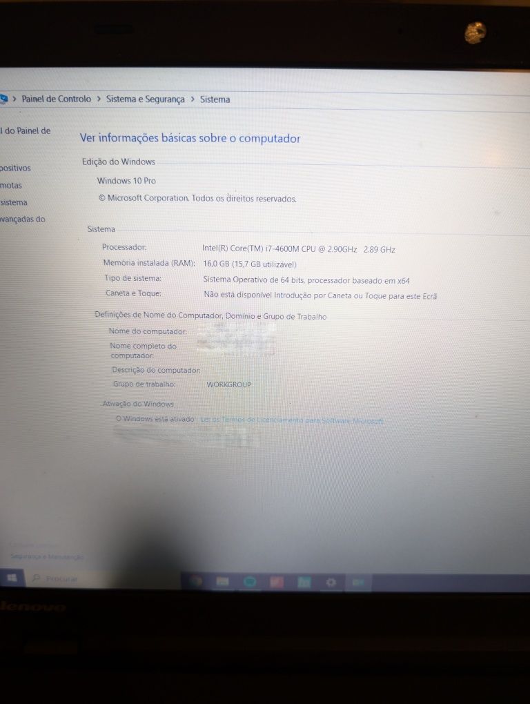 Lenovo Thinkpad T540p -l i7-4600M 2.9GHz - 16GB RAM