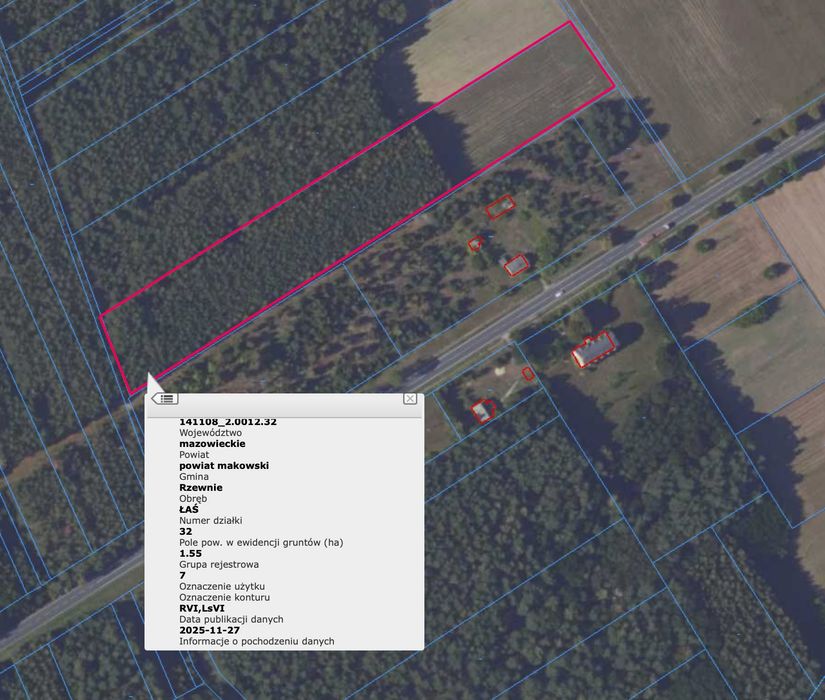 Działka rolna 1.55 ha