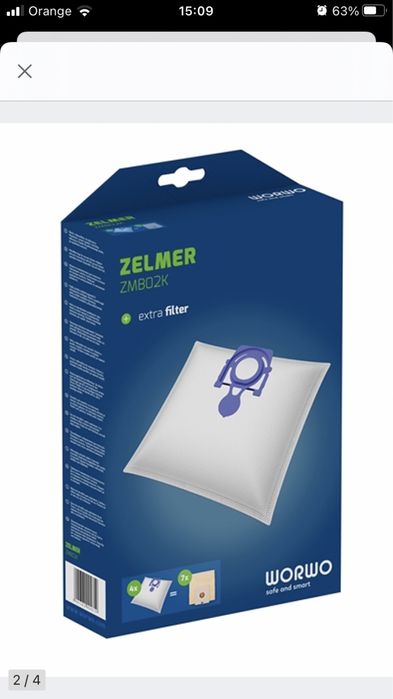 Мусорні мішки до пилососа (  порохотяга ) Zelmer