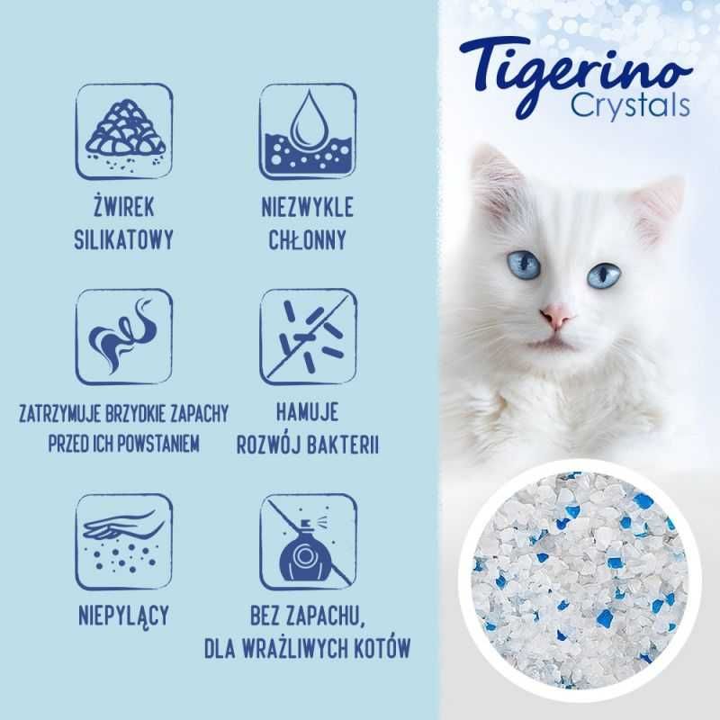 Żwirek dla kota silikonowy Tigerino Crystals 5 l OKAZJA !!!