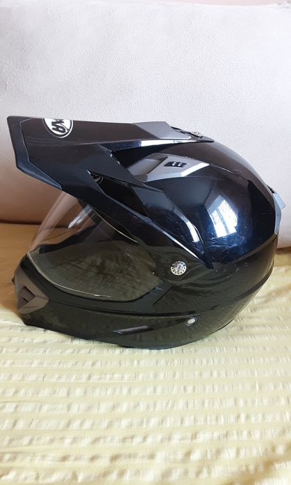 Kask młodzieżowy na motor +rękawice